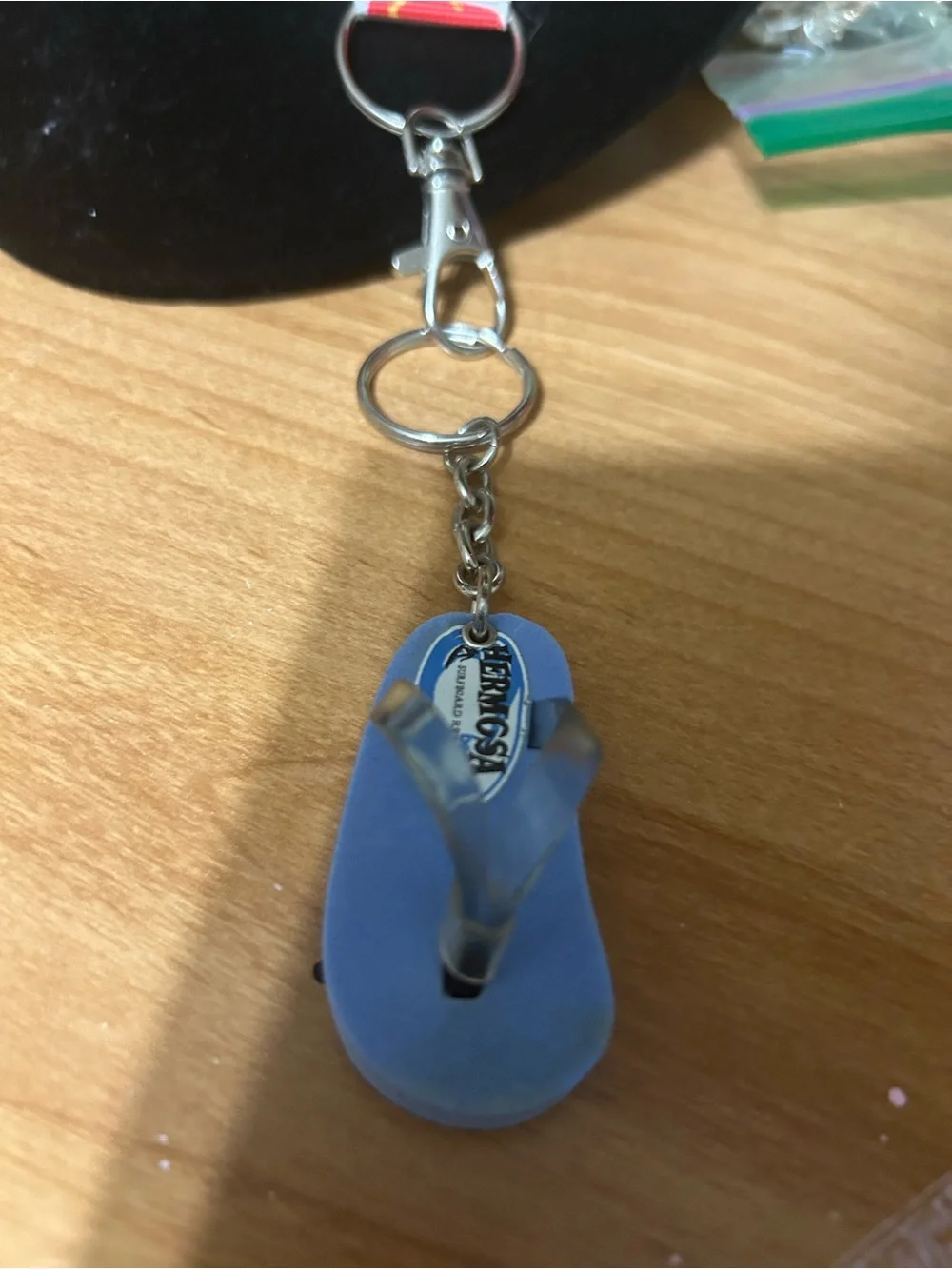 Colorful Flip-Flop Lanyard with Blue flip flop Charm